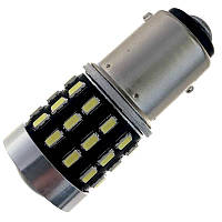 Светодиодная автолампа P21/5W BAY15d 12V 1157 54SMD 3014 драйвер линза 230/460Lm БЕЛЫЙ