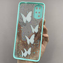 Чохол для Motorola G22 чохол з метеликами із захистом камери на телефон моторола мото г22 бірюзовий a0i, фото 2