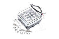 Фара LED прямоугольная 27W, 16+36 ламп, 107*109мм, комб. луч 12/24V 6000K, 3600Lm (LITLEDA, JUBANA)