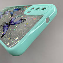 Чохол для Motorola E40 чохол з метеликами із захистом камери на телефон моторола е40 бірюзовий a0i, фото 4
