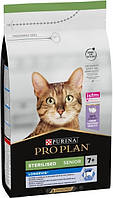 Сухой корм для стерилизованных кошек Purina Pro Plan Sterilised Senior 7+ с индейкой 1,5 кг