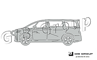 Брелок Toyota Alphard IV 2023+ на автомобильные ключи