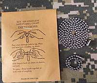 Made in USA! Набор цепочек НАТО под армейские жетоны, 61 + 11 см. Нержавеющая сталь. Наложенный платеж.