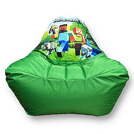 Безкаркасне крісло мішок зелений диван Minecraft, Майнкрафт