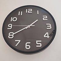 Часы настенные Lenrus 30 см кварцевые бесшумные круглые часы для дома современные - черный