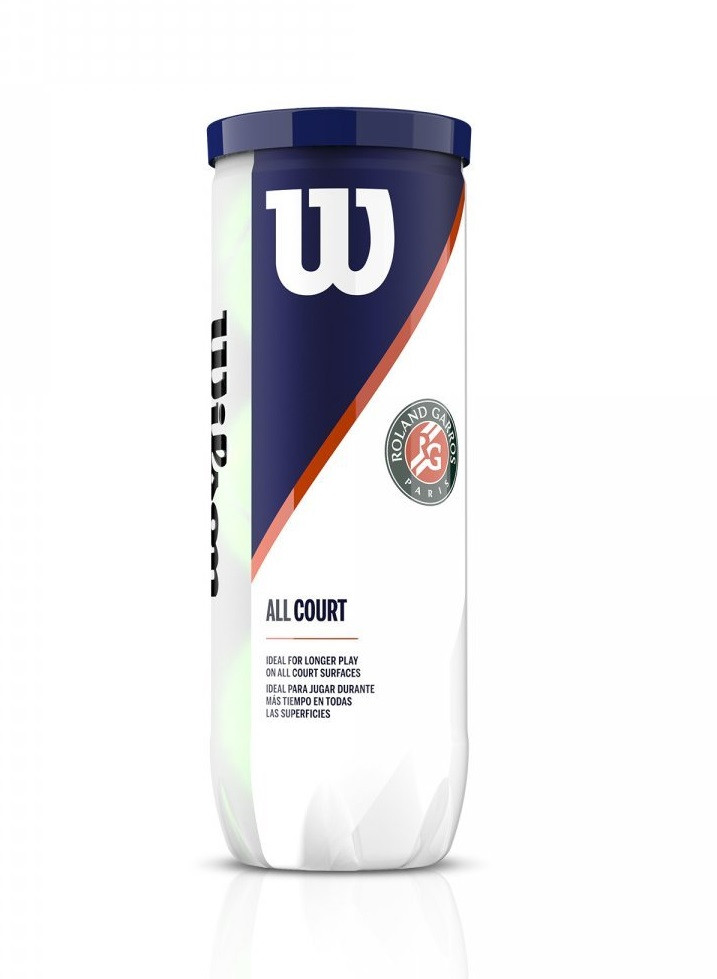 М'ячі для тенісу Wilson ROLAND GARROS ALL CT 3 BALL (Оригінал із гарантією)