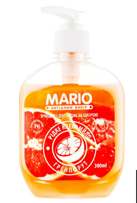 Крем-мило Mario грейпфрут 0,3л насос (4823317435329)