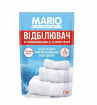 Відбілювач Mario NEW для білого 200г (4823317135670), фото 1