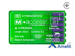 Інструмент ручний K-Reamers M-Access, в асортименті (Dentsply Maillefer), 6 шт./пак.