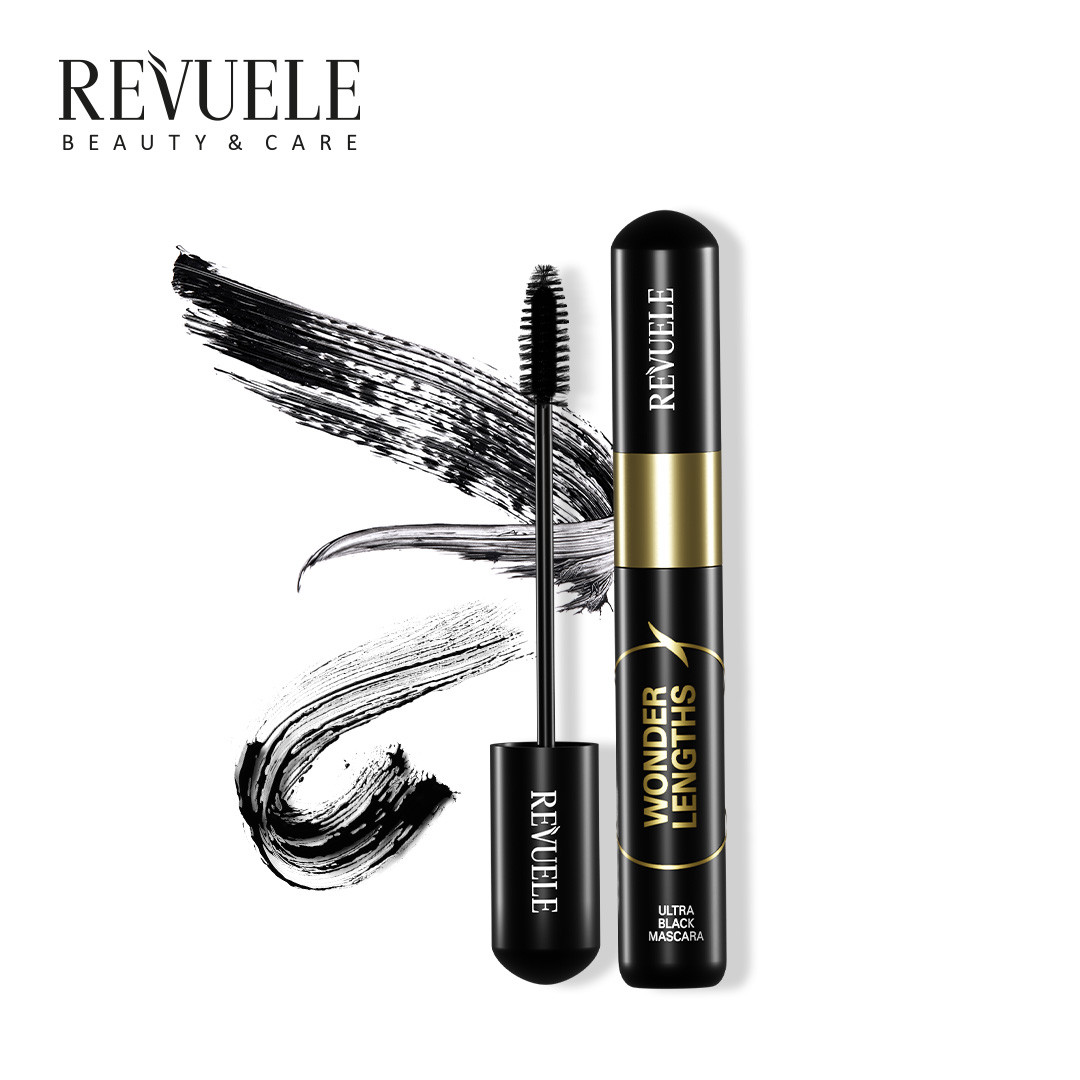 Туш для вій ультра-чорна Revuele Wonder Lengths подовжуюча 10 мл