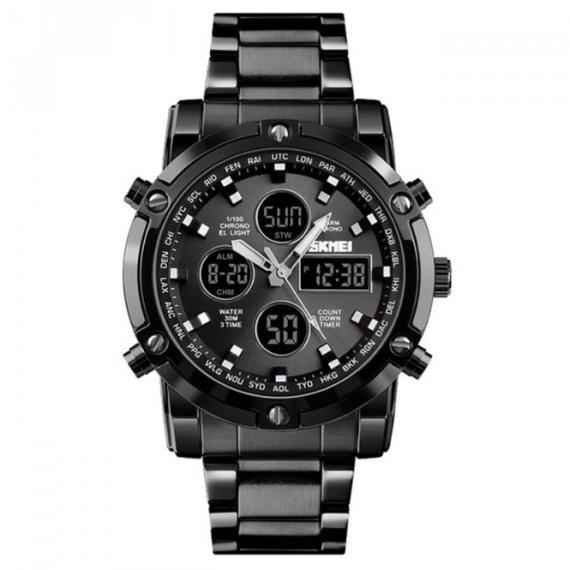 Чоловічий наручний годинник Skmei Molot Limited AllBlack (Чорний), фото 1