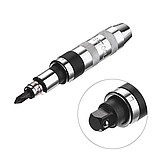 Викрутка з бітами ударно-поворотна 1/2 + 6 біт S2 ( металевий футляр) Professional, фото 4