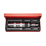 Викрутка з бітами ударно-поворотна 1/2 + 6 біт S2 ( металевий футляр) Professional, фото 7