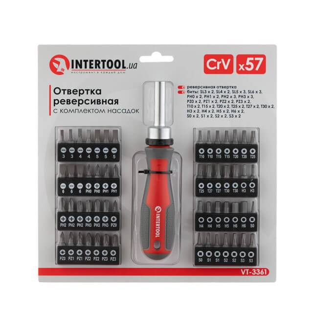 Викрутка з бітами ударно-поворотна 1/2 + 6 біт S2 (метал.футляр) Prof, фото 1