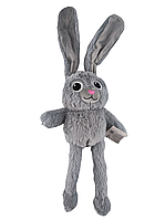 Мягкая игрушка плюшевая Зайчик-тянучка, подвижные ушки,  40 см Серый(134031)