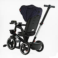 Велосипед триколісний 9155 / 331-09 BestTrike Marco синій з батьківською ручкою поворотне сидіння, фото 3