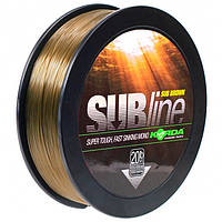 KORDA Леска SUBline - 1000 m spoel Brown 12lb / 0.35mm,SUB12B