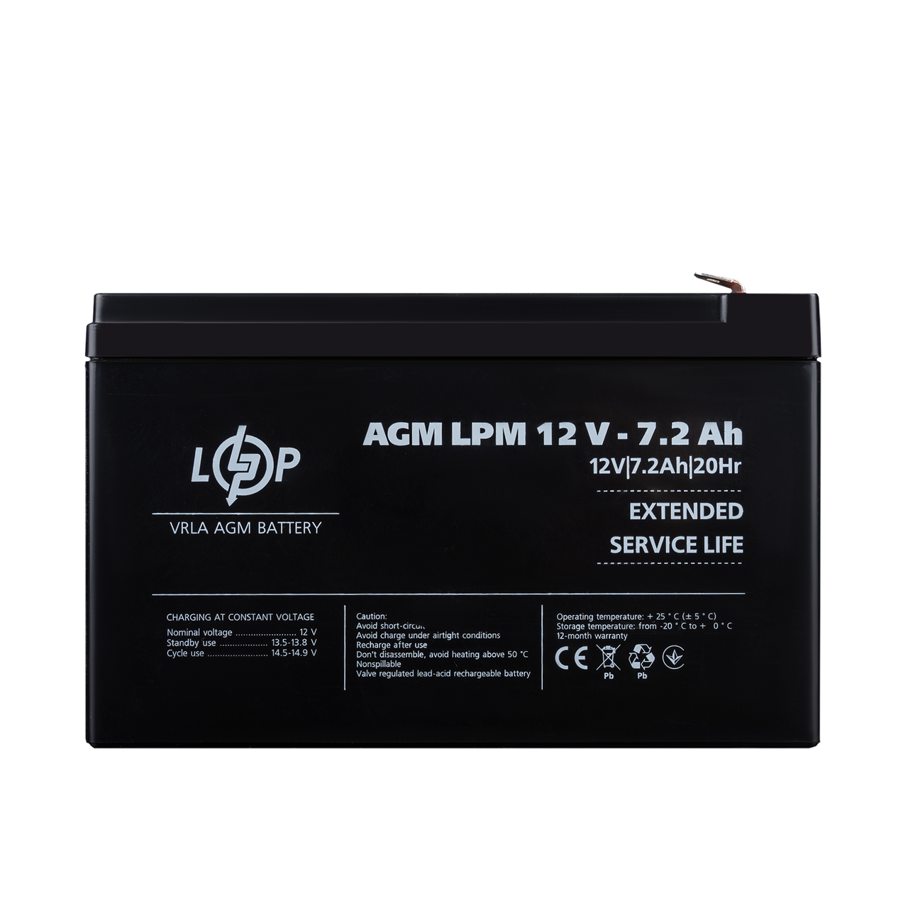 Акумулятор AGM LPM 12V - 7.2 Ah ILP