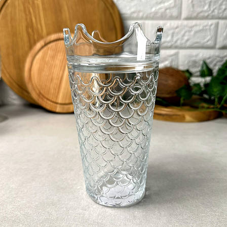 Високий коктейльний стакан із кришкою 500 мл Корона, фото 1