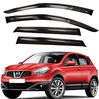 Дефлекторы окон Nissan Qashqai I 2006-2014 (скотч) AV-Tuning. Ветровики на Nissan Qashqai I