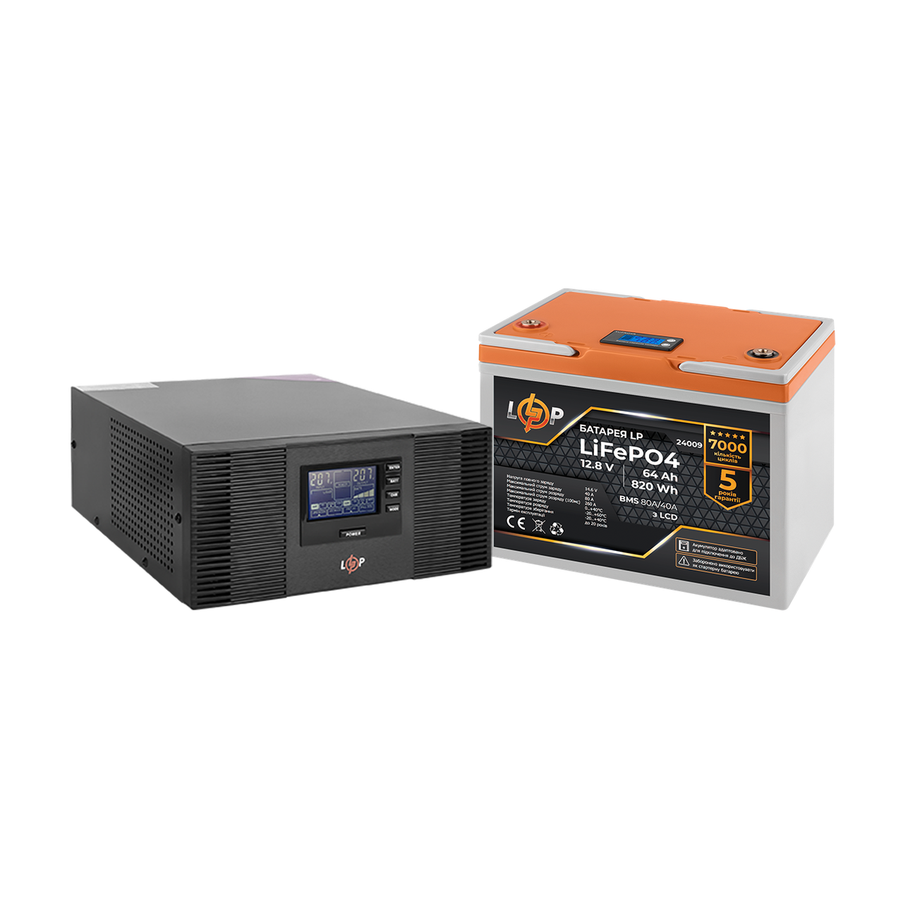 Комплект резервного живлення LP (LogicPower) ДБЖ + літієва (LiFePO4) батарея (UPS В1500+ АКБ LiFePO4 819W)