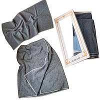 Мужской подарочный набор для бани, сауны в подарочной упаковке - килт на липучке и полотенце махра 400 г/м2