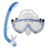 Набір для плавання маска, трубка Dolvor М171P+SN59P, 4 кольори