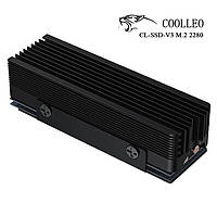 Радиатор охлаждения для диска M.2 с тепловыми трубками Coolleo CL-SSD-V3 (Black)