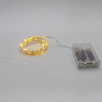 Гирлянда-роса (Copper Wire) 100WW-1 Battery внутренняя, пров.:прозрачный, (Белый-теплый) ART:7287 -