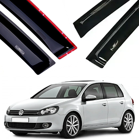 Дефлектори вікон, вітровики на Volkswagen Golf VI хетчбек 5d 2008-2012 (скотч) HIC