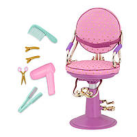 Игровой набор Our Generation - Кресло для салона с аксессуарами Розовый (BD35107Z)