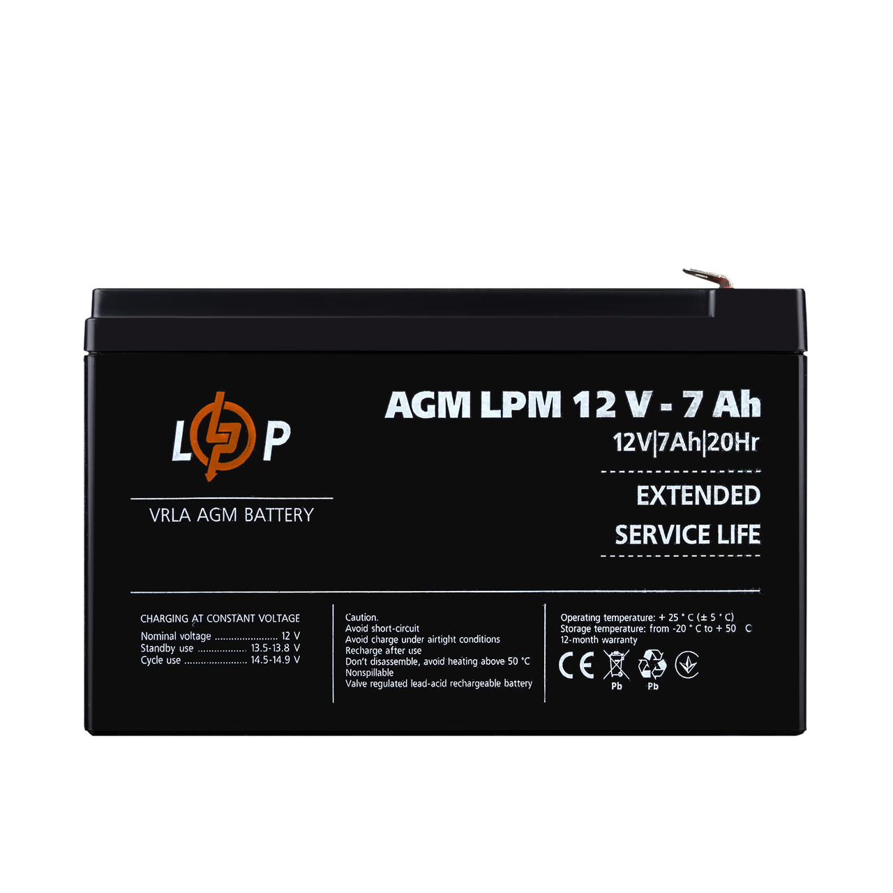 Акумулятор LogicPower AGM LPM 12V - 7 Ah ILP