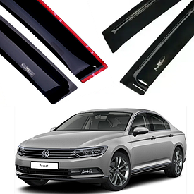 Дефлектори вікон, вітровики на Volkswagen Passat B8 седан 2014-2019 (скотч) HIC