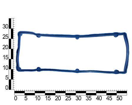 Прокладка клапанної кришки ГАЗ, ГАЗель, ВАЗ ЗМЗ 405, 406, 409 дв., гумова синя, фото 2