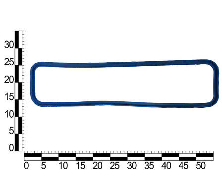 Прокладка клапанної кришки ГАЗ 3307, 5312, 53А, 66 синя, фото 2