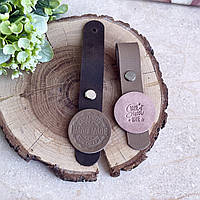 Шкіряна бірка-декор 14 х 2 см РІЗНЕ ТИСНЕННЯ