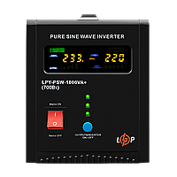 Источник бесперебойного питания с правильной синусоидой 12V LogicPower LPY-PSW-1000VA+ 700Ватт ILP