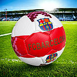 М'яч футбольний Барселона для дітей, вага 310-330 грамів, матеріал PVC, балон гумовий, розмір No5, фото 3