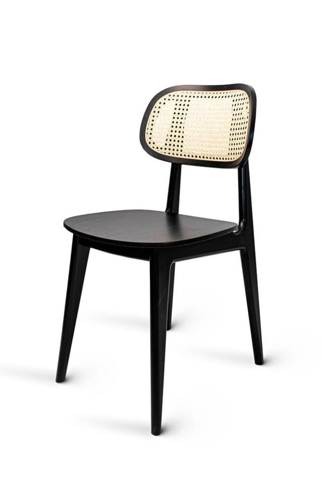 Стул "Benet" из натурального дерева спинка с ротангом