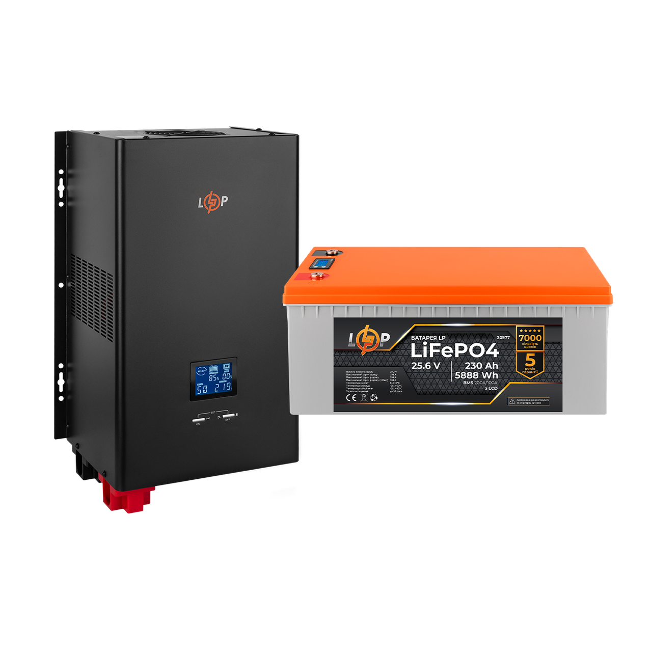 Комплект резервного живлення LP (LogicPower) ДБЖ + літієва (LiFePO4) батарея (UPS W5000+ АКБ LiFePO4 5888W)