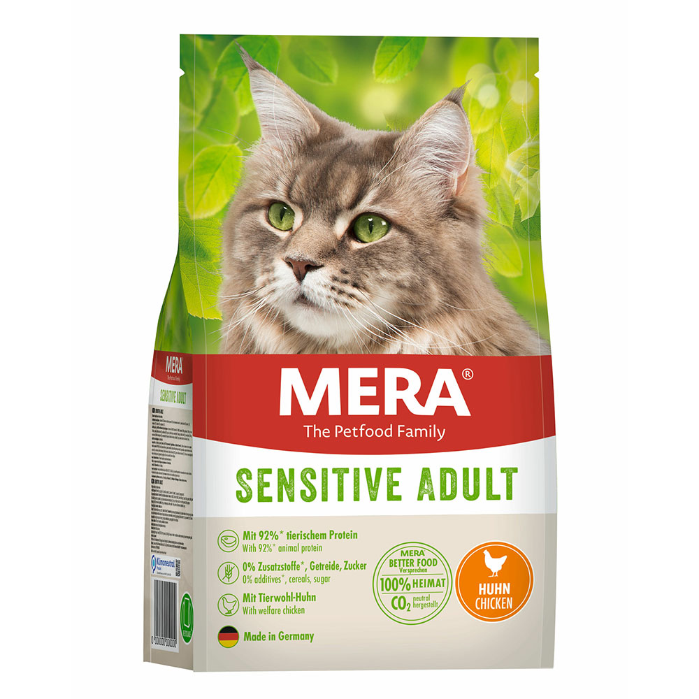 MERA Cats Sensitive Huhn – беззерновий корм для дорослих кішок із чутливим травленням з куркою, 400 г
