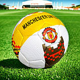 М'яч футбольний для дітей Манчестер Юнайтед, вага 310-330 грамів, матеріал PVC, балон гумовий, розмір No5, фото 3