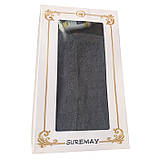 Чоловічий подарунковий набір для лазні, сауни в подарунковій упаковці - кілт, рушник, ароматизатор махра 400 г/м2 сірий, фото 6