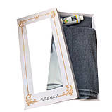 Чоловічий подарунковий набір для лазні, сауни в подарунковій упаковці - кілт, рушник, ароматизатор махра 400 г/м2 сірий, фото 5