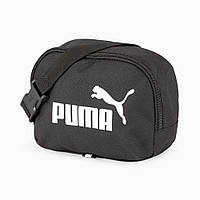 Сумка на пояс Puma Phase Waist Bag 076908 01 (чорний, спортивна, тканинна, поліестер, логотип пума)