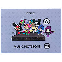 Тетрадь для нот Kite tokidoki TK24-405, А5, 20 листов