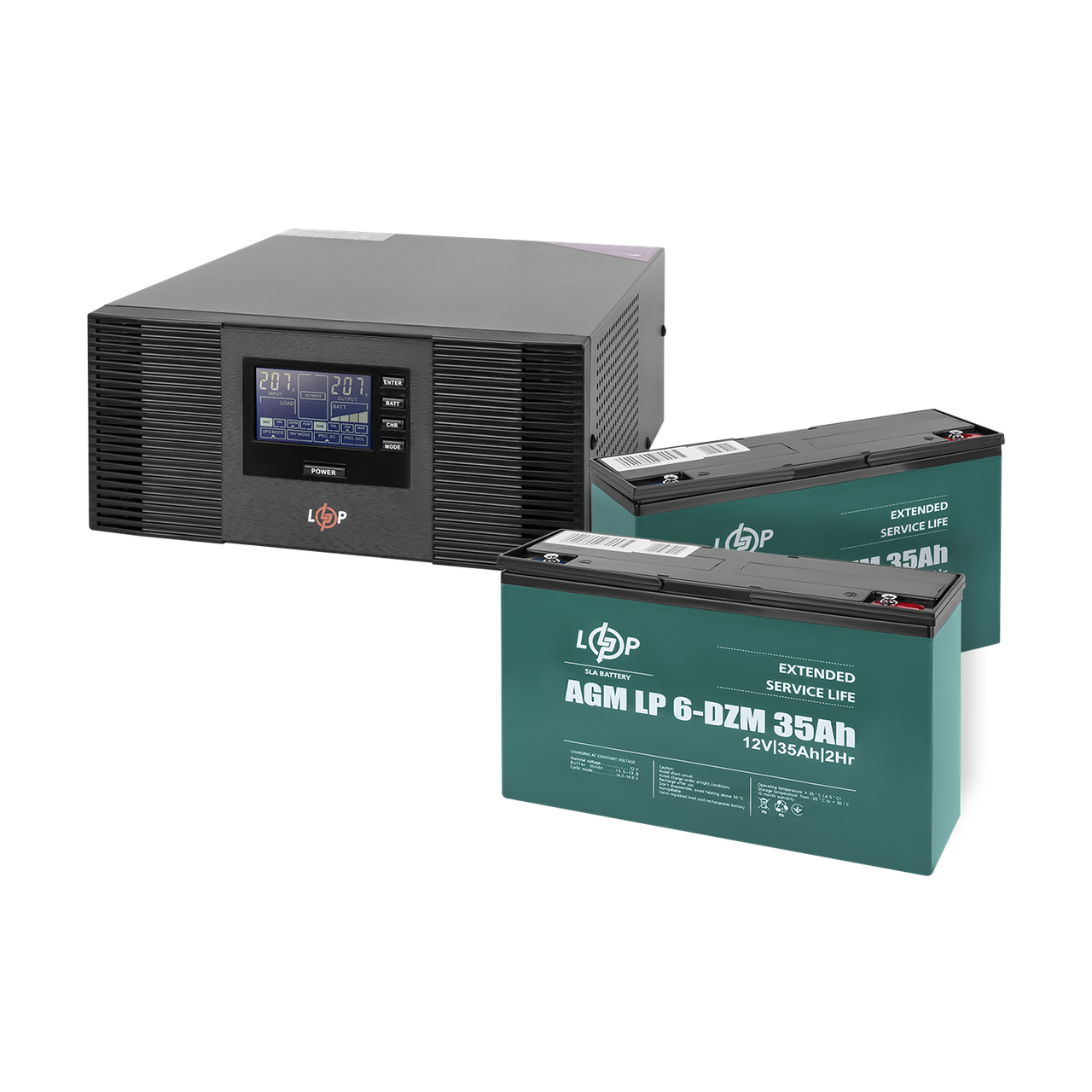 Комплект резервного живлення LP (LogicPower) ДБЖ + DZM батарея (UPS B1500 + АКБ DZM 910W)