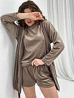 Домашній комплект трійка. Піжама жіноча. Одяг для сну., фото 3