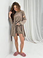 Домашній комплект трійка. Піжама жіноча. Одяг для сну., фото 4