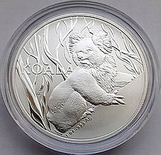 Серебряная монета "Коала" от Royal Australian Mint, 2024 год. Первая в серии. Тираж 25 000